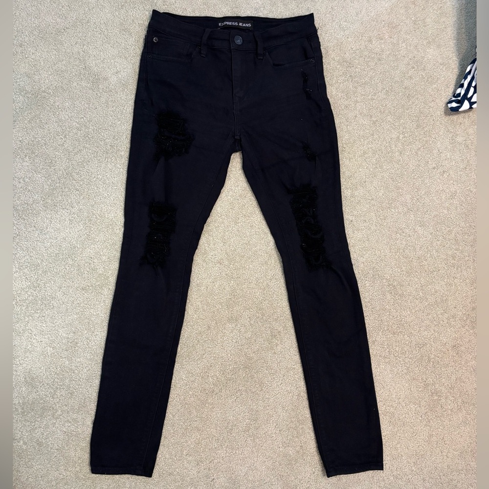 Express Ripped Black Skinny Jeans❣️